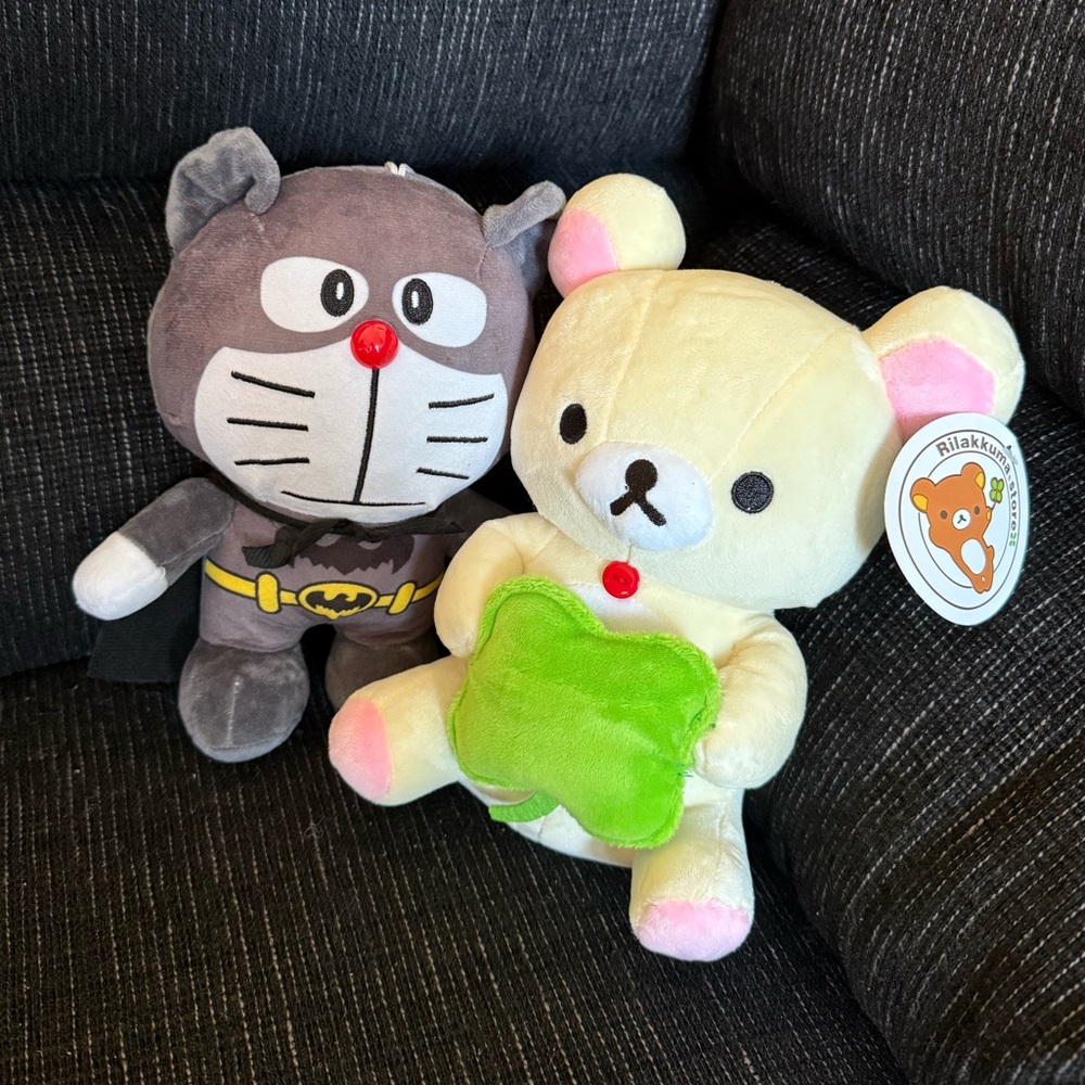 Brand New Plushie Bundle Rirakkuma and Doraemon